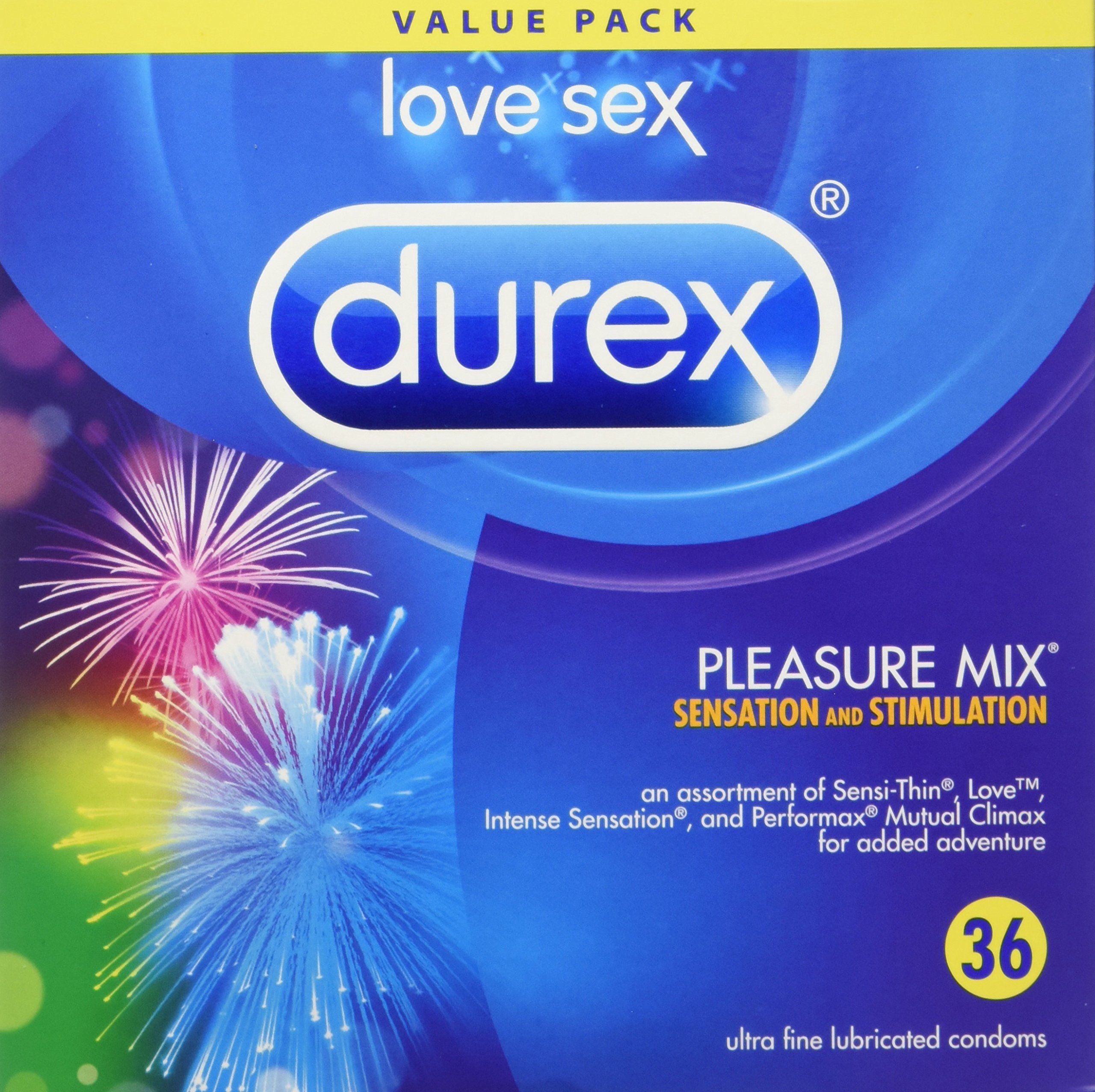 DUREX Pleasure Mix Condoms, Assorted Sensation Pack with Sensi